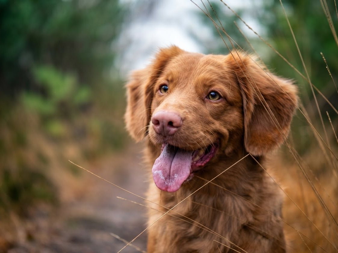 A dog outdoors